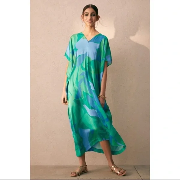 green emerald velvet dress Vitamin A Women's Cerise Caftan main image 0